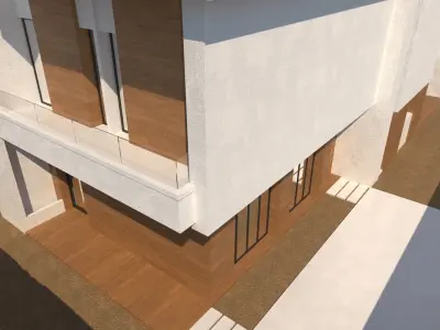 Modern villa exterior 01 3D model