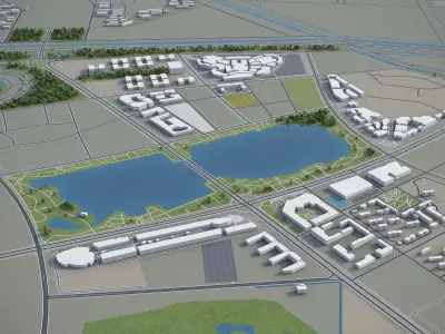 Tianjin Low-poly 3D model