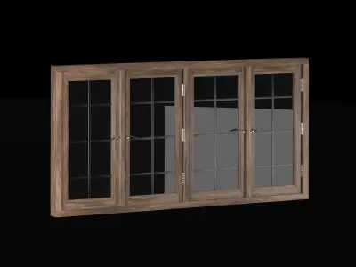 Wooden windows 3D model order