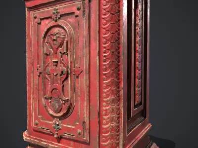 Post Box Gent Low-poly 3D model
