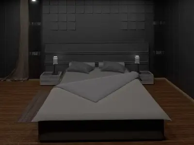 Bedroom interior design Free 3D model