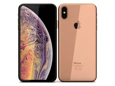 Apple iPhone XS Max Gold Low-poly 3D model
