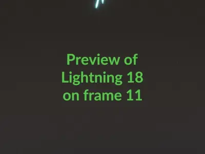Animated Lightning v18 Low-poly 3D model