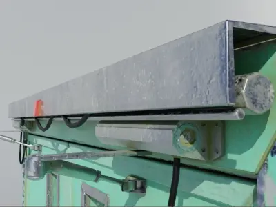 Hosptial Door HPL - with 4k  PBR textures Game Ready  Low-poly 3D model