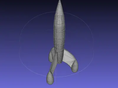 Tintin  Destination Moon Rocket Detailed Printable Model 3D print model