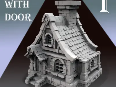 Medieval house 3D print model