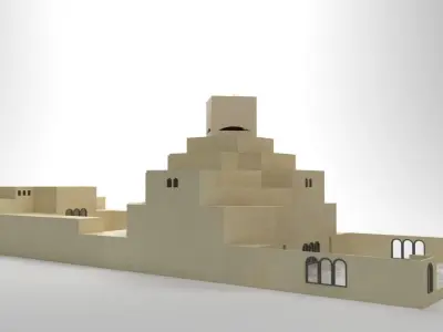 Museum of Islamic Art Qatar Low-poly 3D model