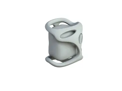 SciFi Shape Object Low Poly Low-poly 3D model 22