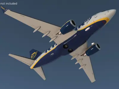  Ryanair Boeing 737-600 with Interior Rigged 