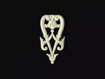 Central decor ornament for furniture 3D model 1103