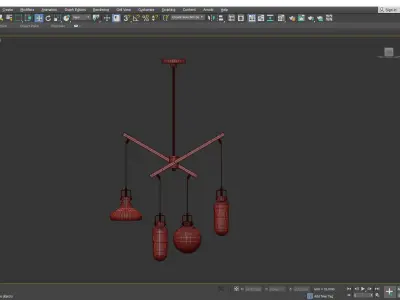 Kem Chandelier Low-poly 3D model