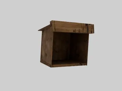 old kiosk Low-poly 3D model