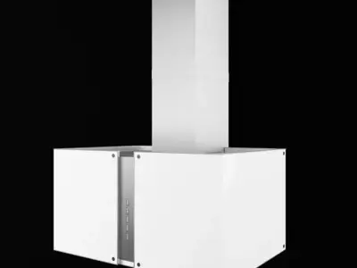 White Oven Hood 3D model