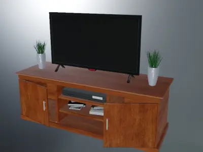 TV table Low-poly 3D model