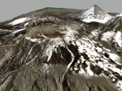 Volcano Klyuchevskaya Sopka 3D model