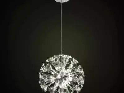 Unique Glass Hanging Pendent Light 3D model