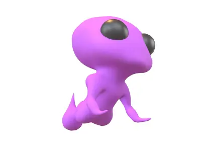 Alien Baby v1 002 Low-poly 3D model