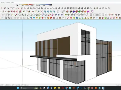 Retail shop Building model 3D model