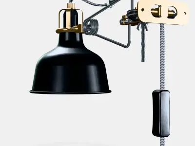 RANARP Wall-clamp spotlight 1 Low-poly 3D model