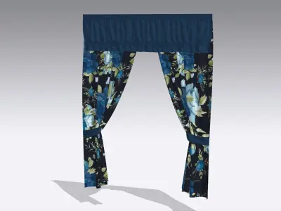 Curtain Low-poly 3D model