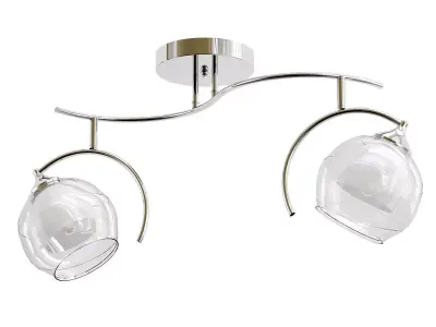 light-sfera-255-59 ceiling light with two glass globes 3D model