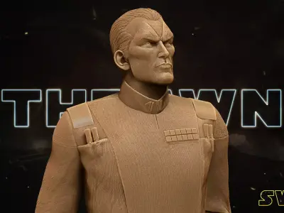 STAR WARS Admiral Thrawn Sculpture Tested for 3D printing 3D print model
