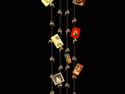 Pottery Barn Reindeer Card Holder 3D model