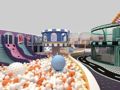 Indoor amusement park  playground 3D model