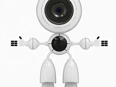 Smart Camera Robot  Low-poly 3D model
