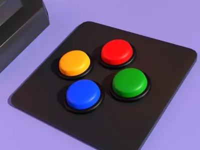 Retro Arcade Low-poly 3D model