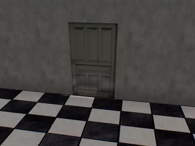 PSX Retro - Hallway Low-poly 3D model