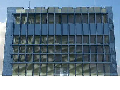 Blue Brick Building 47 3D model