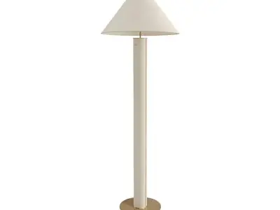 Remi Natural Linen Floor Lamp 3D model