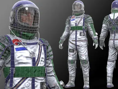 CS04 Space Suit LITE VERSION 1 Low-poly 3D model