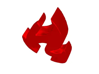 Fire Symbol v3 009 Low-poly 3D model