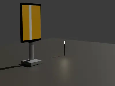 Mupi Board Free low-poly 3D model