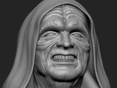 Palpatine Darth Sidious Bust 3D print model