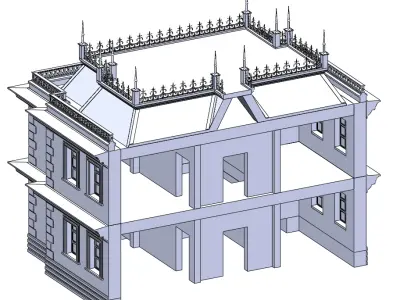 Antic house 3d print model 3D print model
