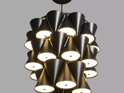 Luca Nichetto Legato 3-Tier Chandelier 3D model