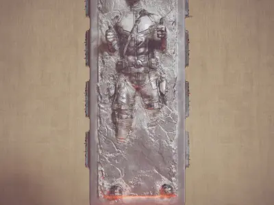 Deadpool in Carbonite 3D Printable Sculpture 3D print model