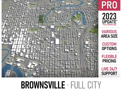 Brownsville  Low-poly 3D model