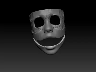Skull mask female model 3D print model