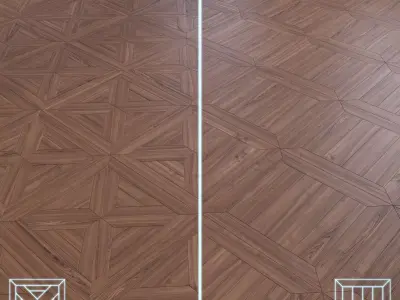 Parquet - Laminate - Wooden floor 2 in 1 Low-poly 3D model 87