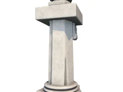 Temple Stone Skull Pillar 3 3D print model