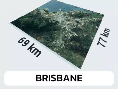 Brisbane Australia City Landscape 3D Model 3D model