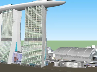 Marina bay sands Singapore 3D model