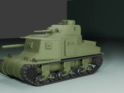 Best Detailed M3 Lee Tank 3D model