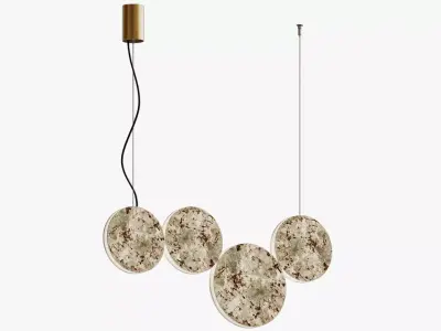Celestial Stone Four Pendant Light 3D model