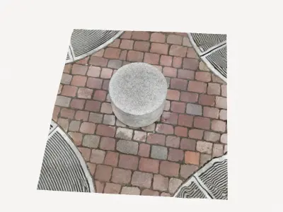 Round Seating Stone - A 3D model