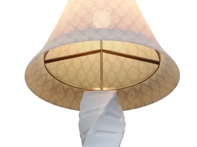 Table Lamp Twisted Base 3D model